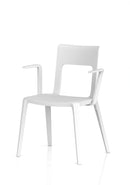 Dynamic Nest Edge stacking café and bistro chair with arms, featuring a modern design and durable construction.
