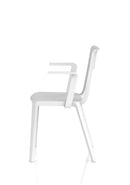 Dynamic Nest Edge stacking cafe and bistro chair with arms, featuring a modern design and durable construction.
