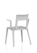 Dynamic Nest Edge stacking cafe and bistro chair with arms, featuring a modern design and sturdy construction.