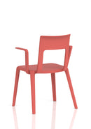 Dynamic Nest Edge stacking cafe and bistro chair with arms, shown in a modern design with a sturdy frame and comfortable seating.