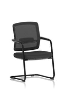 Dynamic Flint Mesh Back Cantilever Chair with black mesh seat and chrome wire frame, modern ergonomic office seating