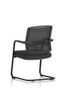 Dynamic Flint Mesh Back Cantilever Chair with black mesh seat and chrome cantilever frame, ergonomic office seating.