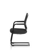 Dynamic Flint Mesh Back Cantilever Chair with cushioned seat and sleek steel frame, ideal for modern office or home workspace.