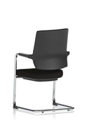 Dynamic Vero Airmesh Back Cantilever Chair with ergonomic design and black mesh seat, ideal for office or home workspace.