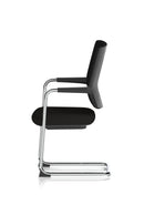 Dynamic Vero Airmesh Back Cantilever Chair with ergonomic design and black mesh upholstery, suitable for modern office settings.
