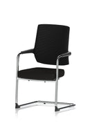 Dynamic Vero Airmesh Back Cantilever Chair with ergonomic design and black mesh backrest for office seating.