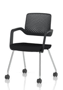 Dynamic Cosmo Training Chair with adjustable armrests and ergonomic design, shown in a sleek black finish.