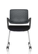 Dynamic Cosmo Training Chair with adjustable backrest and sleek black upholstery, designed for ergonomic comfort and support.