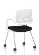 Dynamic Cosmo Training Chair with ergonomic design, black fabric upholstery, and adjustable height for comfortable seating.