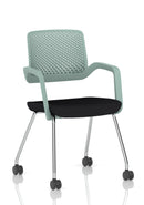 Dynamic Cosmo Training Chair with ergonomic design, padded seat, and adjustable height for comfortable workspace seating.