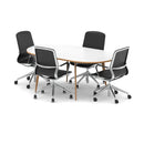 Dynamic Oslo 1800mm oval boardroom table with Lucia executive chairs in a professional meeting room