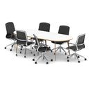 Oslo 2400mm Oval Boardroom Table With Set Of Lucia Executive Chairs