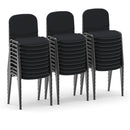 ISO Stacking Visitor/Conference Chair With Black Frame - Bundle of 30