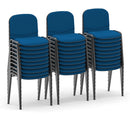 ISO Stacking Visitor/Conference Chair With Black Frame - Bundle of 30
