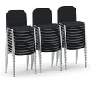 ISO Stacking Visitor/Conference Chair With Chrome Frame - Bundle of 30