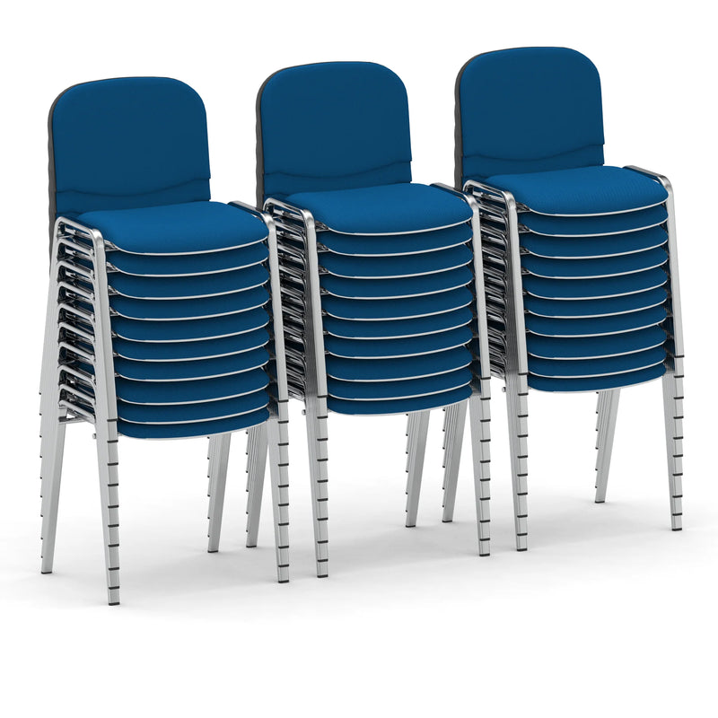 ISO Stacking Visitor/Conference Chair With Chrome Frame - Bundle of 30