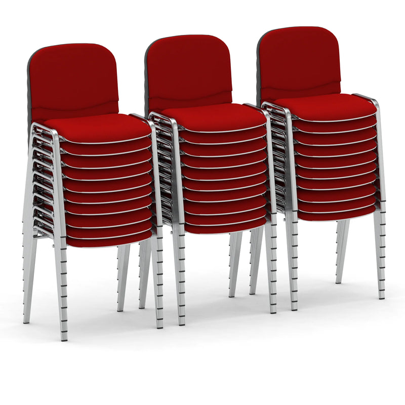 ISO Stacking Visitor/Conference Chair With Chrome Frame - Bundle of 30