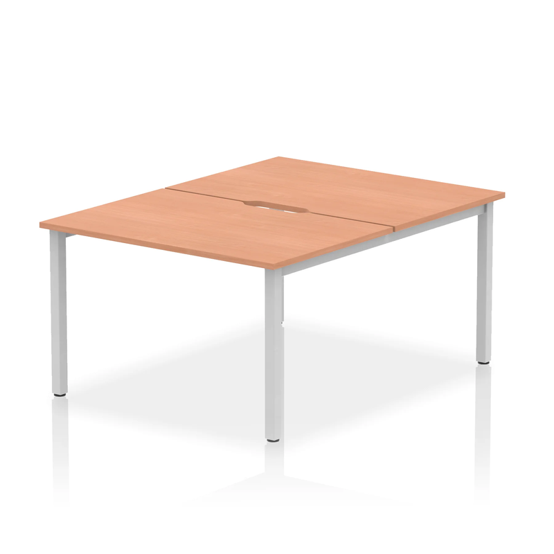 Evolve Plus B2B 2 Person Bench Desk - Beech