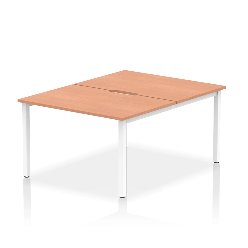 Evolve Plus B2B 2 Person Bench Desk - Beech