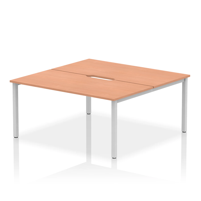 Evolve Plus B2B 2 Person Bench Desk - Beech