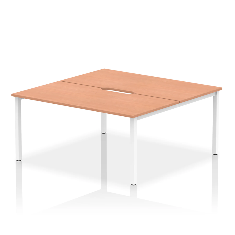 Evolve Plus B2B 2 Person Bench Desk - Beech