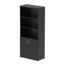 Impulse Open Shelves Cupboard - Black - NWOF