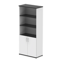 Impulse Open Shelves Cupboard - Black & White - NWOF