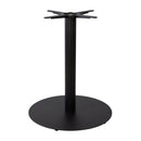 Large round black fluted ZAP Boston dining table base shown, designed for supporting a round dining tabletop.