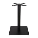 Large black fluted Boston dining table base by ZAP, featuring a square design and sturdy construction.