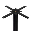 Boston Black Flutted Bar Height Table Base - Small Square - NWOF