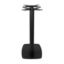 Boston Black Flutted Mid Height Table Base - Large Rect With Radius Edges - NWOF