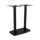 Boston Black Flutted Mid Height Table Base - Large Rect With Radius Edges - NWOF