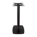 Black ZAP Boston mid-height table base with large rectangular shape and rounded edges, shown from the side.