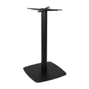 Boston Black Flutted Mid Height Table Base - Large Square With Radius Edges - NWOF