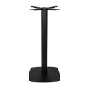 Boston Black Flutted Mid Height Table Base - Small Square With Radius Edges - NWOF