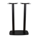 Boston Black Flutted Bar Height Table Base - Large Rect With Radius Edges - NWOF