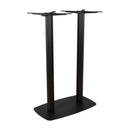 Boston Black Flutted Bar Height Table Base - Large Rect With Radius Edges - NWOF