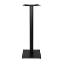 Boston Black Flutted Bar Height Table Base - Small Square - NWOF