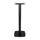 Boston Black Bar Height Table Base - Small Square With Radius Edges - NWOF