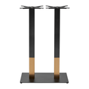 Boston Sleek Black & Gold Bar Height Table Base - Large Rect - NWOF