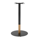 Boston Sleek Black & Gold Bar Height Table Base - Large Round - NWOF