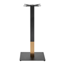 Boston Sleek Black & Gold Bar Height Table Base - Large Square - NWOF