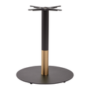 Boston Sleek Black & Gold Dining Table Base - Large Round - NWOF