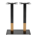 Boston Sleek Black & Gold Mid Height Table Base - Large Rect - NWOF
