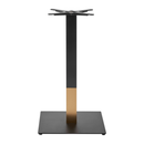 Boston Sleek Black & Gold Mid Height Table Base - Large Square - NWOF