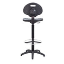 TC Factory Chair With Fixed Draughtsmen Kit - Black - NWOF
