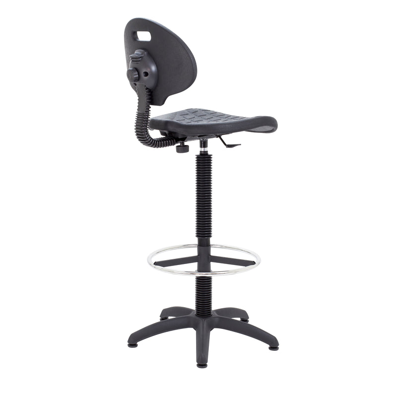 TC Factory Chair With Fixed Draughtsmen Kit - Black - NWOF