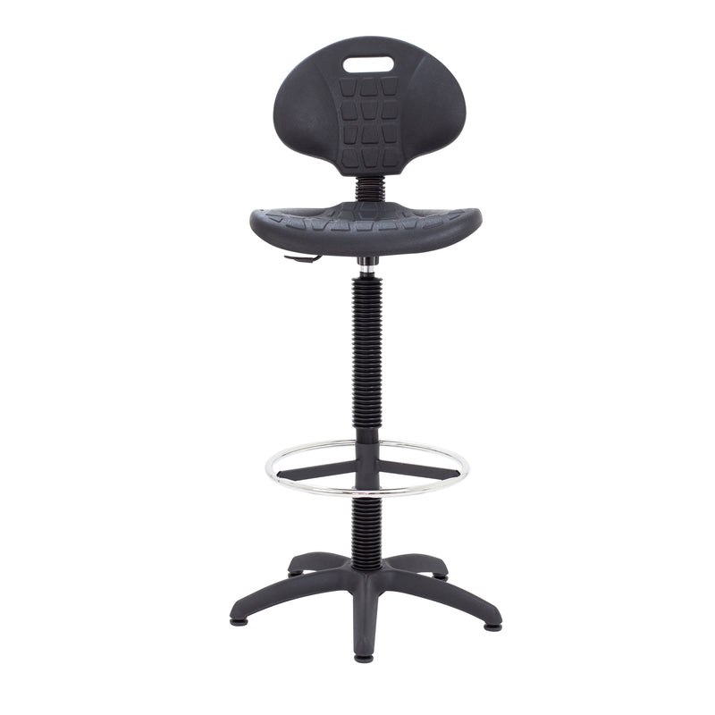 TC Factory Chair With Fixed Draughtsmen Kit - Black - NWOF