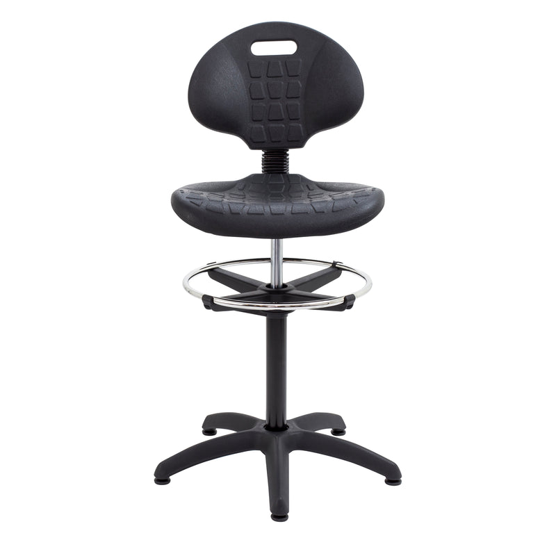 TC Factory Chair With Adjustable Draughtsmen Kit - Black - NWOF
