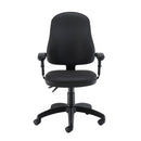 Calypso 2 High Back Operator Chair - Black PU - NWOF